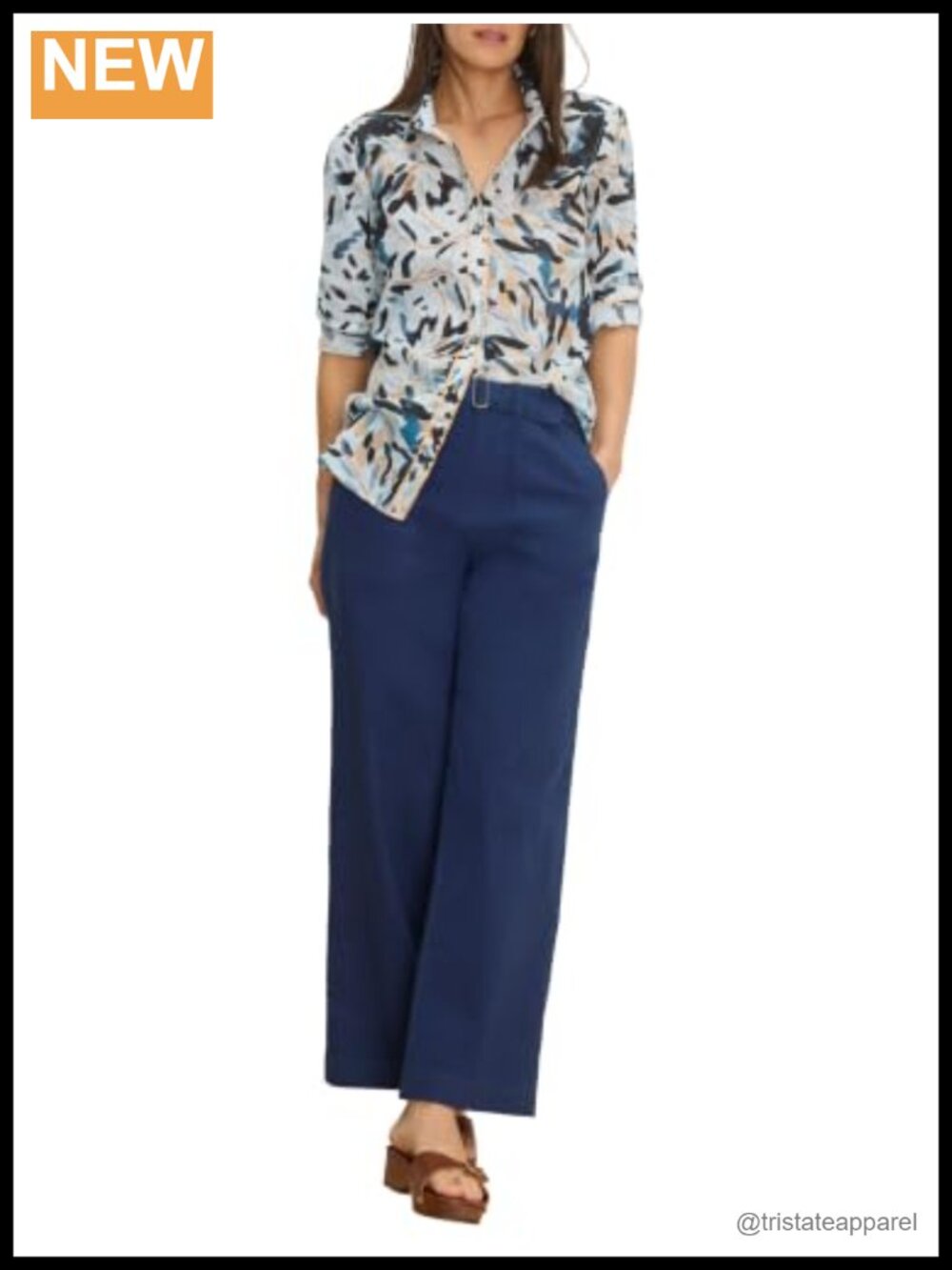 NIC+ZOE Cotton Crinkle Embroidery Button-Up Shirt